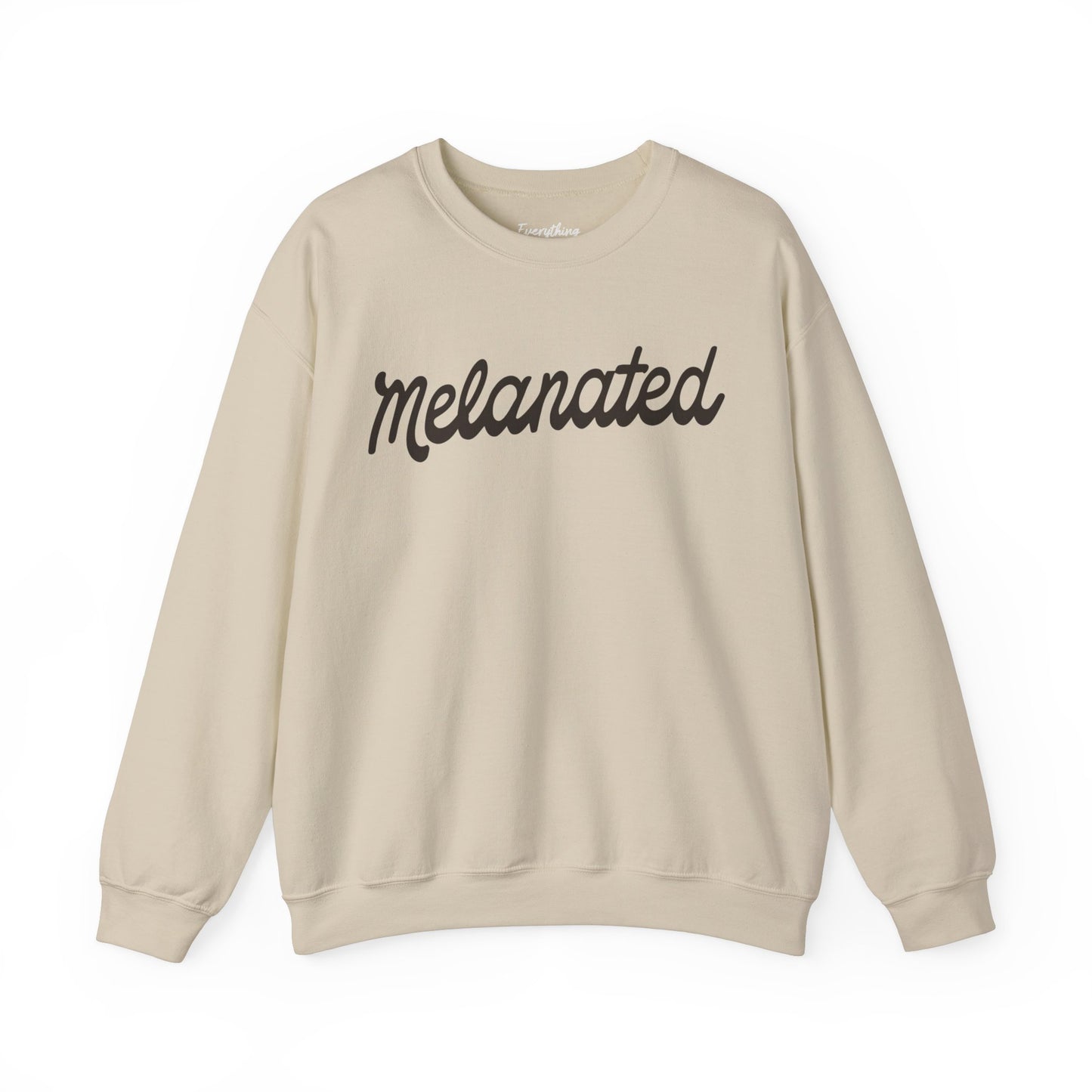 Melanated (Chocolate Text) - Unisex Heavy Blend™ Crewneck Sweatshirt