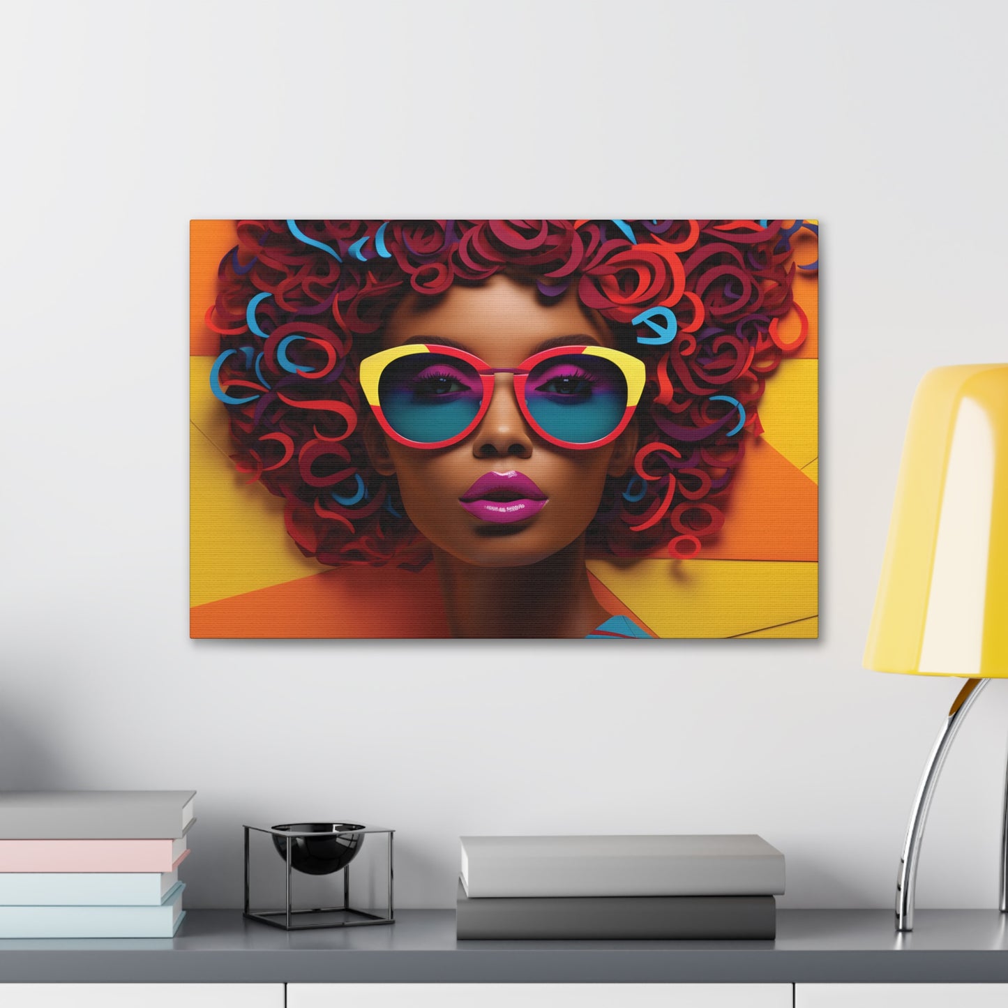 Chromatic Curls (Sable) - Canvas Print