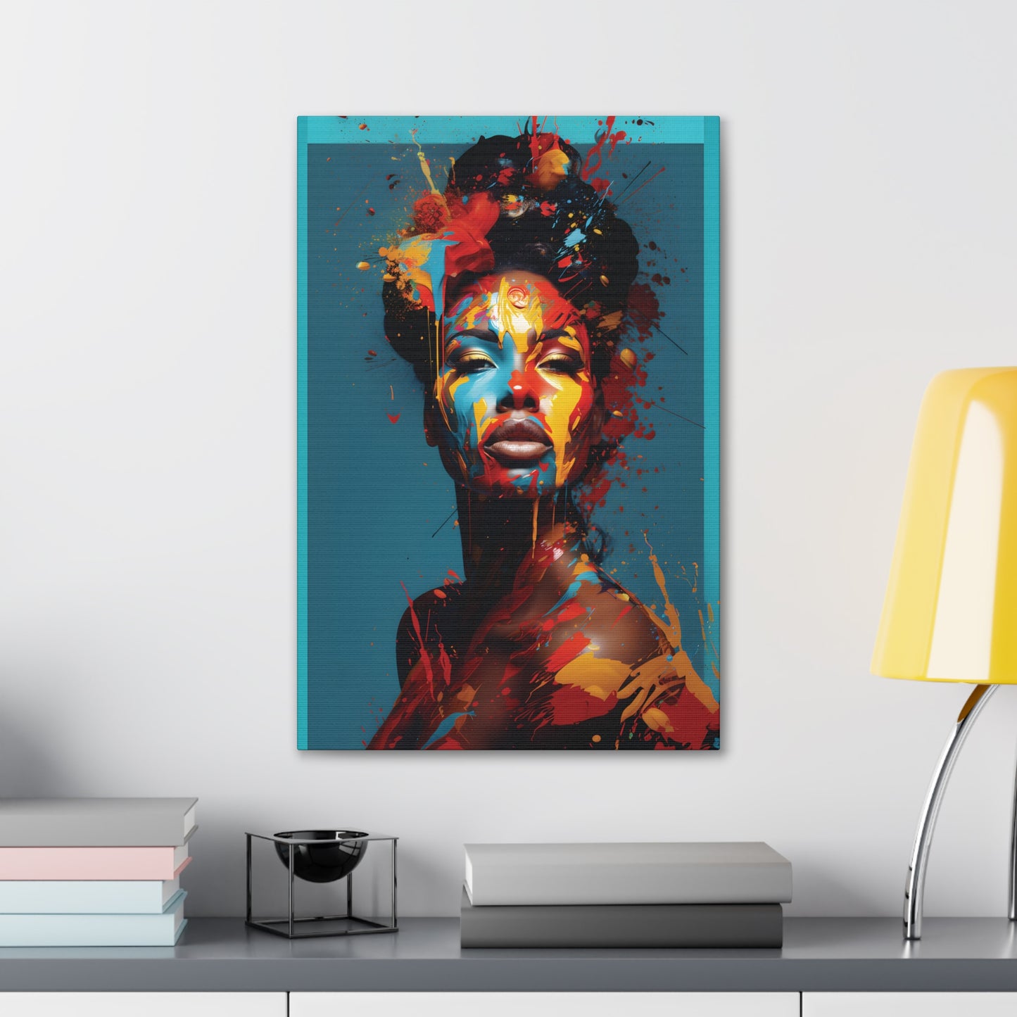 Splatter of Soul (Blu) - Canvas Print