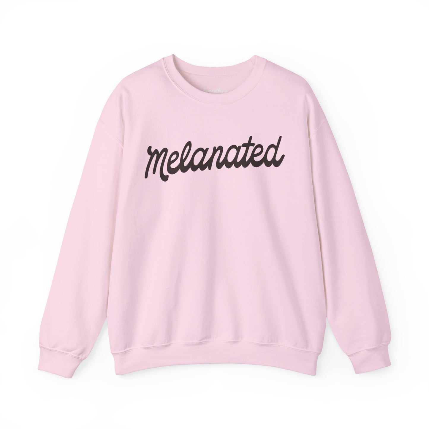 Melanated (Chocolate Text) - Unisex Heavy Blend™ Crewneck Sweatshirt