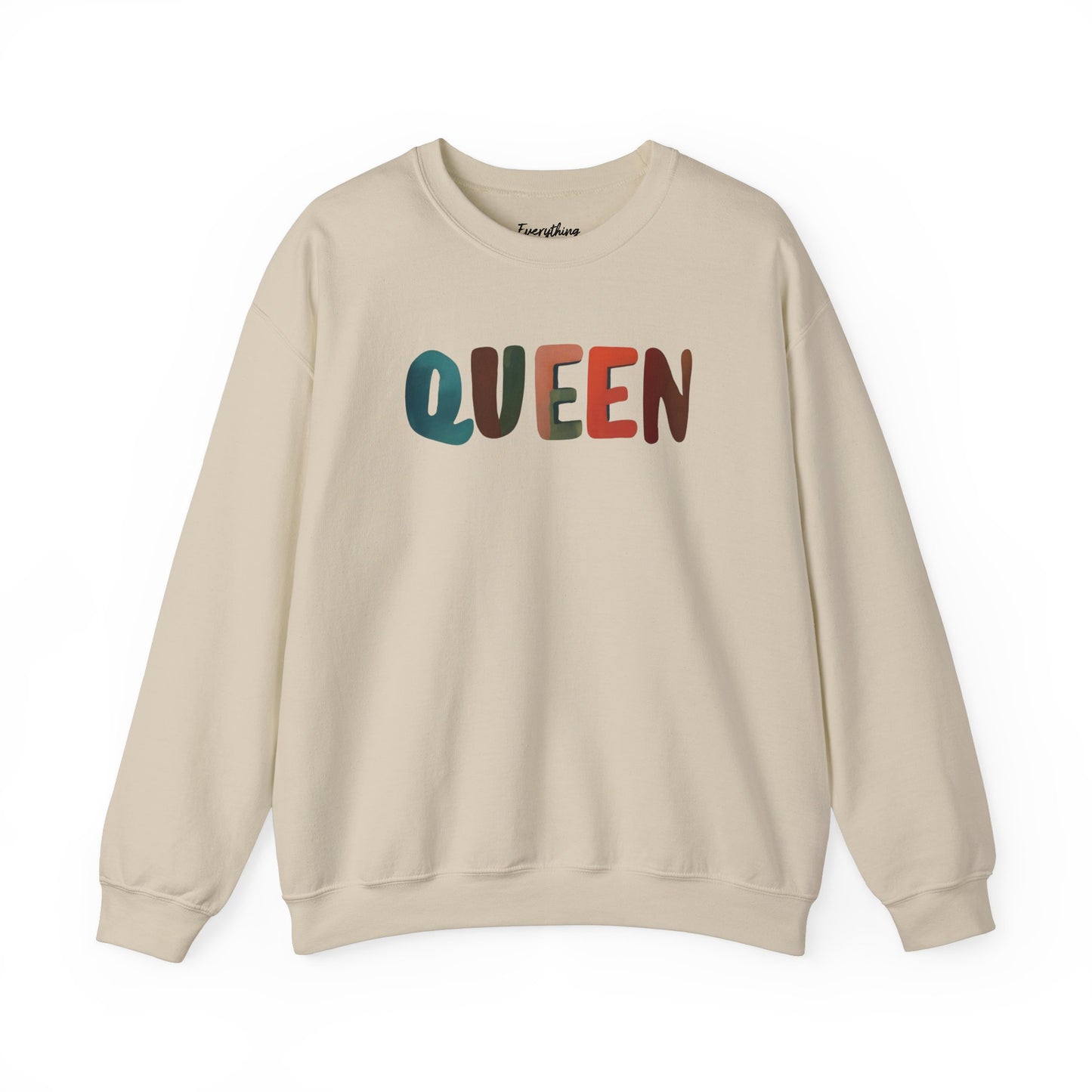 Queen (Mutlicolor Text) - Crewneck Sweatshirt