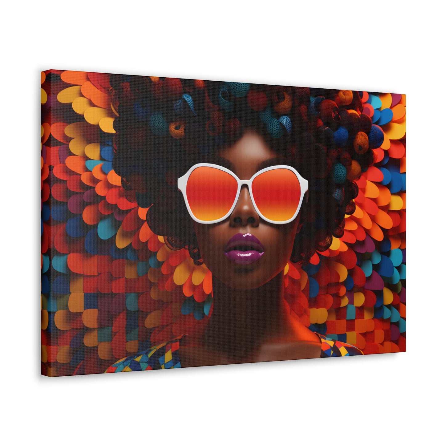 Chromatic Curls (Kiara) - Canvas Print