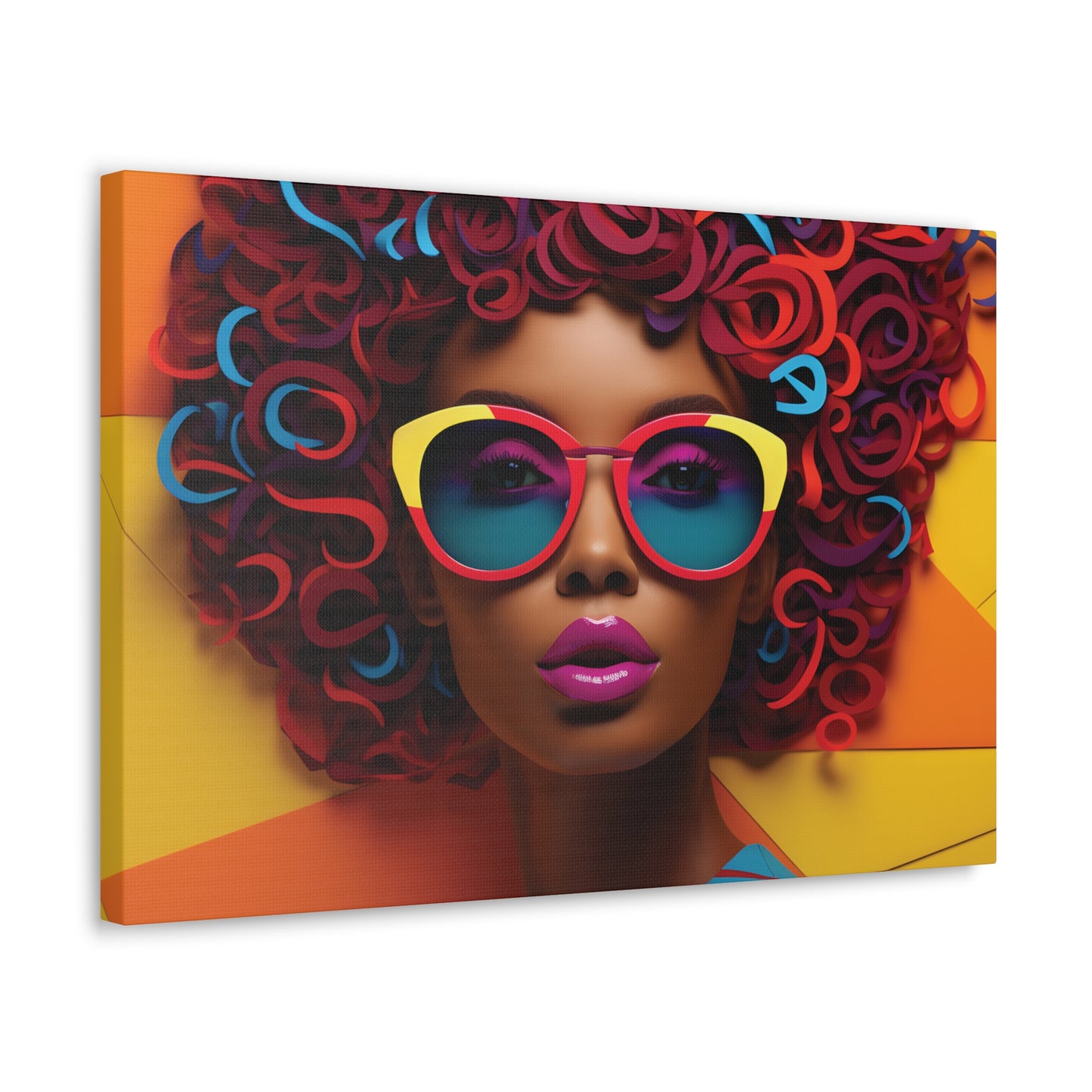 Chromatic Curls (Sable) - Canvas Print