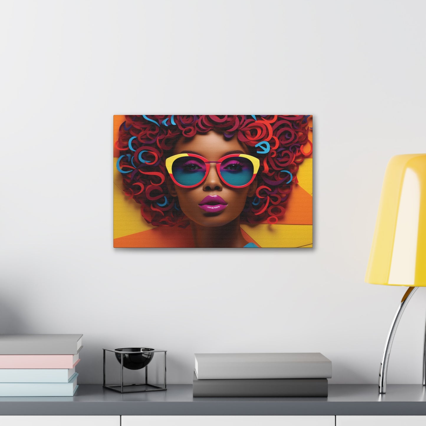 Chromatic Curls (Sable) - Canvas Print