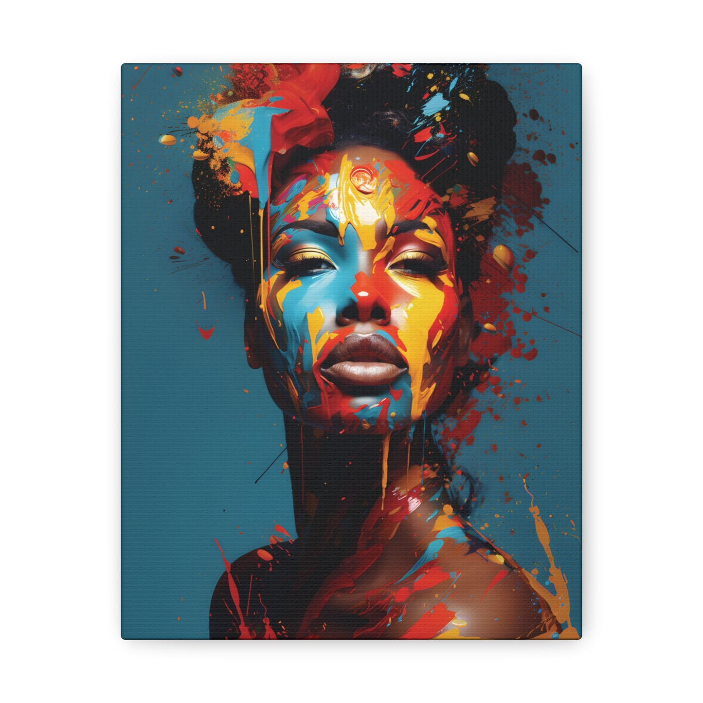 Splatter of Soul (Blu) - Canvas Print