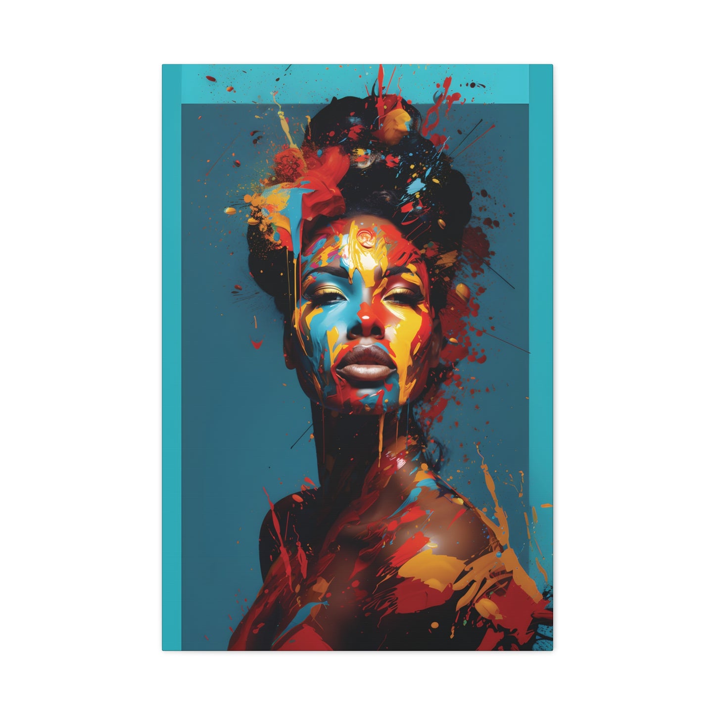 Splatter of Soul (Blu) - Canvas Print