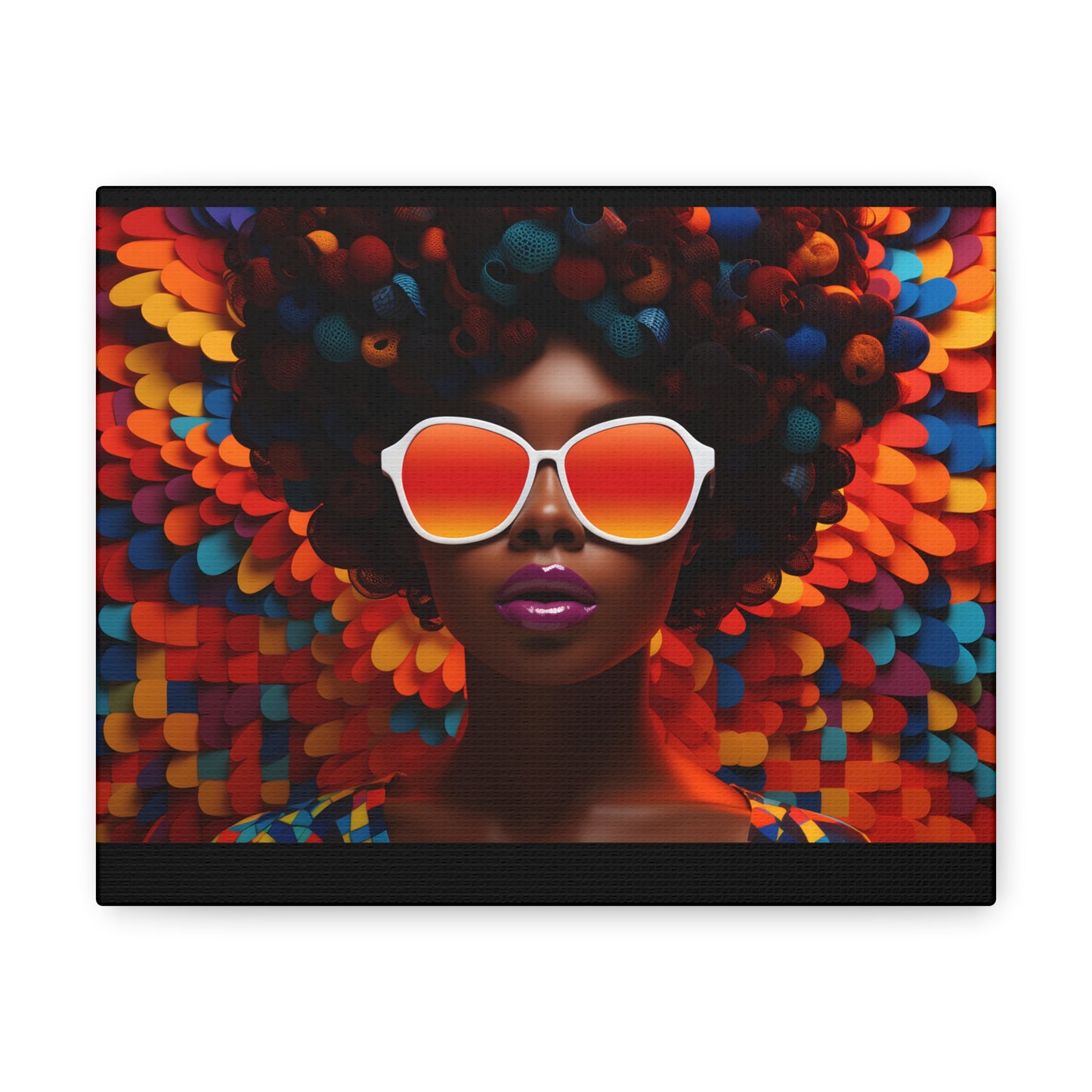 Chromatic Curls (Kiara) - Canvas Print