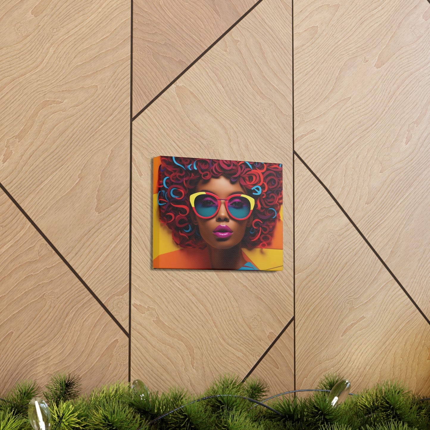 Chromatic Curls (Sable) - Canvas Print