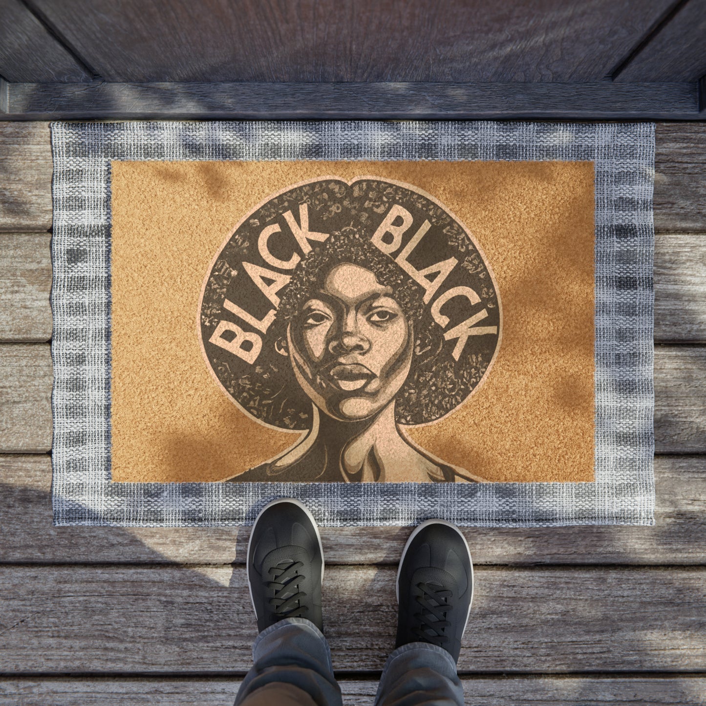 Black Black Doormat