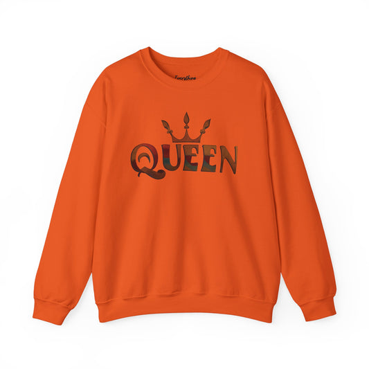 Crowned Queen (Multicolor Text) - Crewneck Sweatshirt