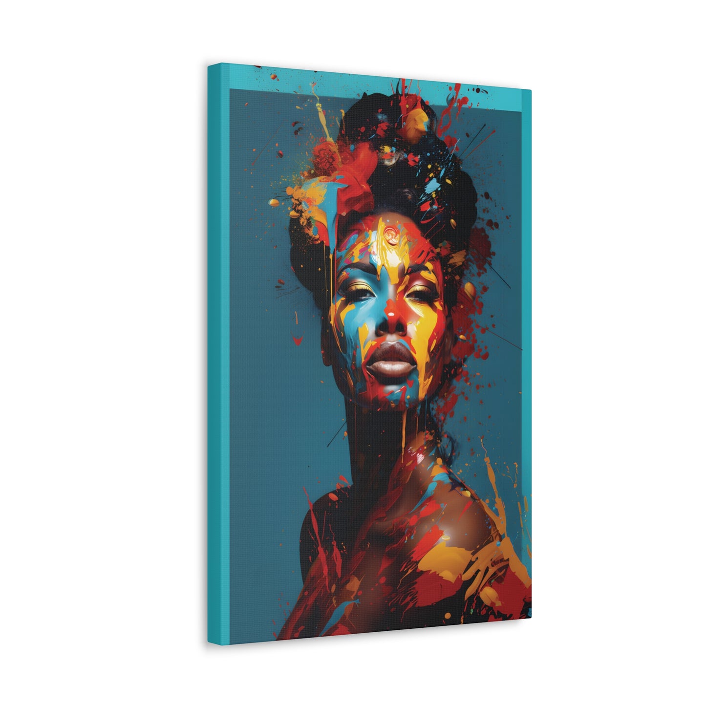 Splatter of Soul (Blu) - Canvas Print