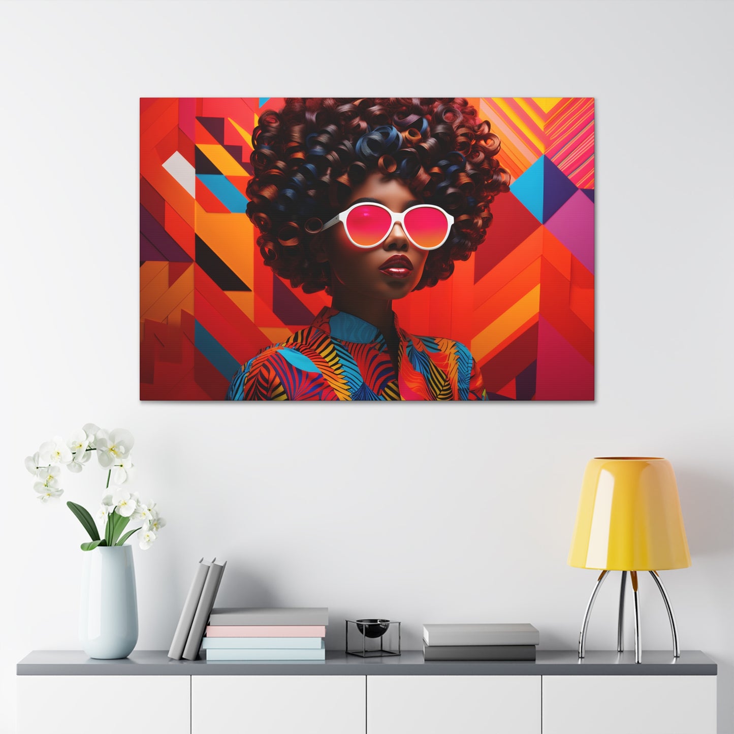 Chromatic Curls (Chantal) - Canvas Print