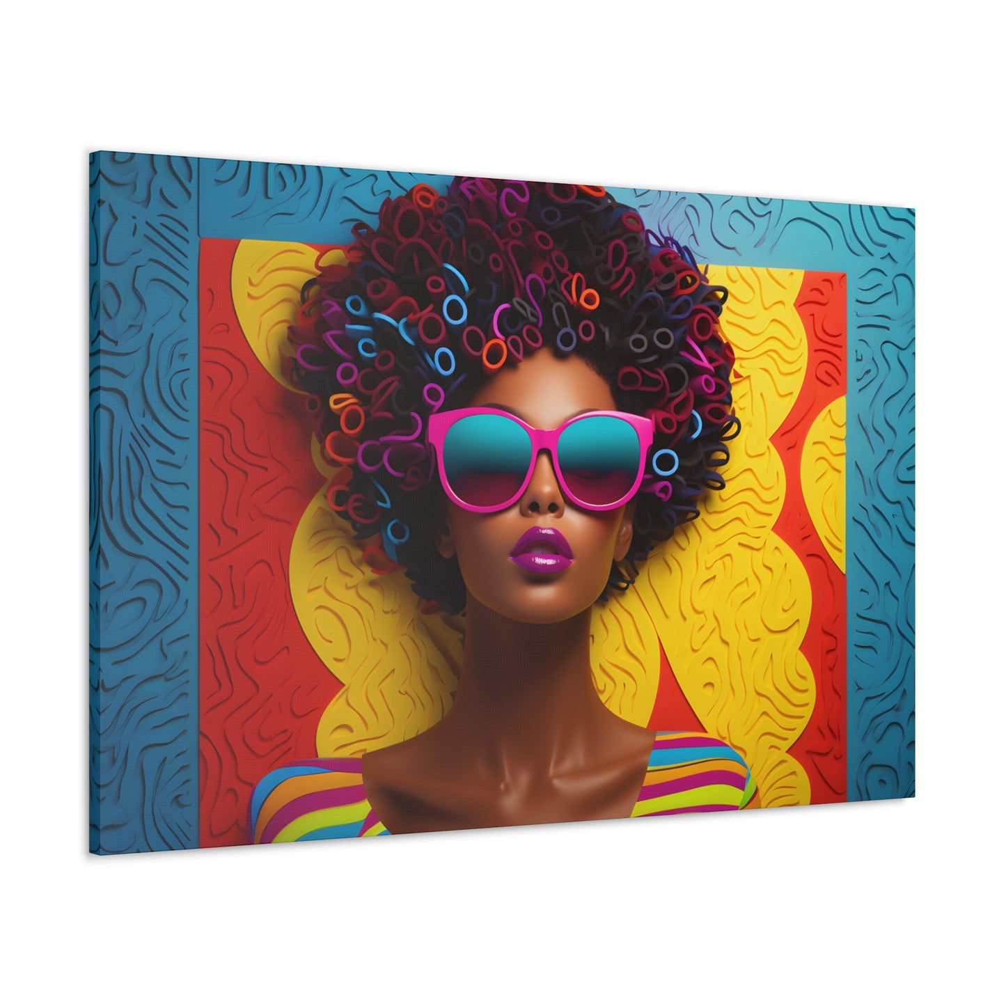 Chromatic Curls (Maliyah) - Canvas Print