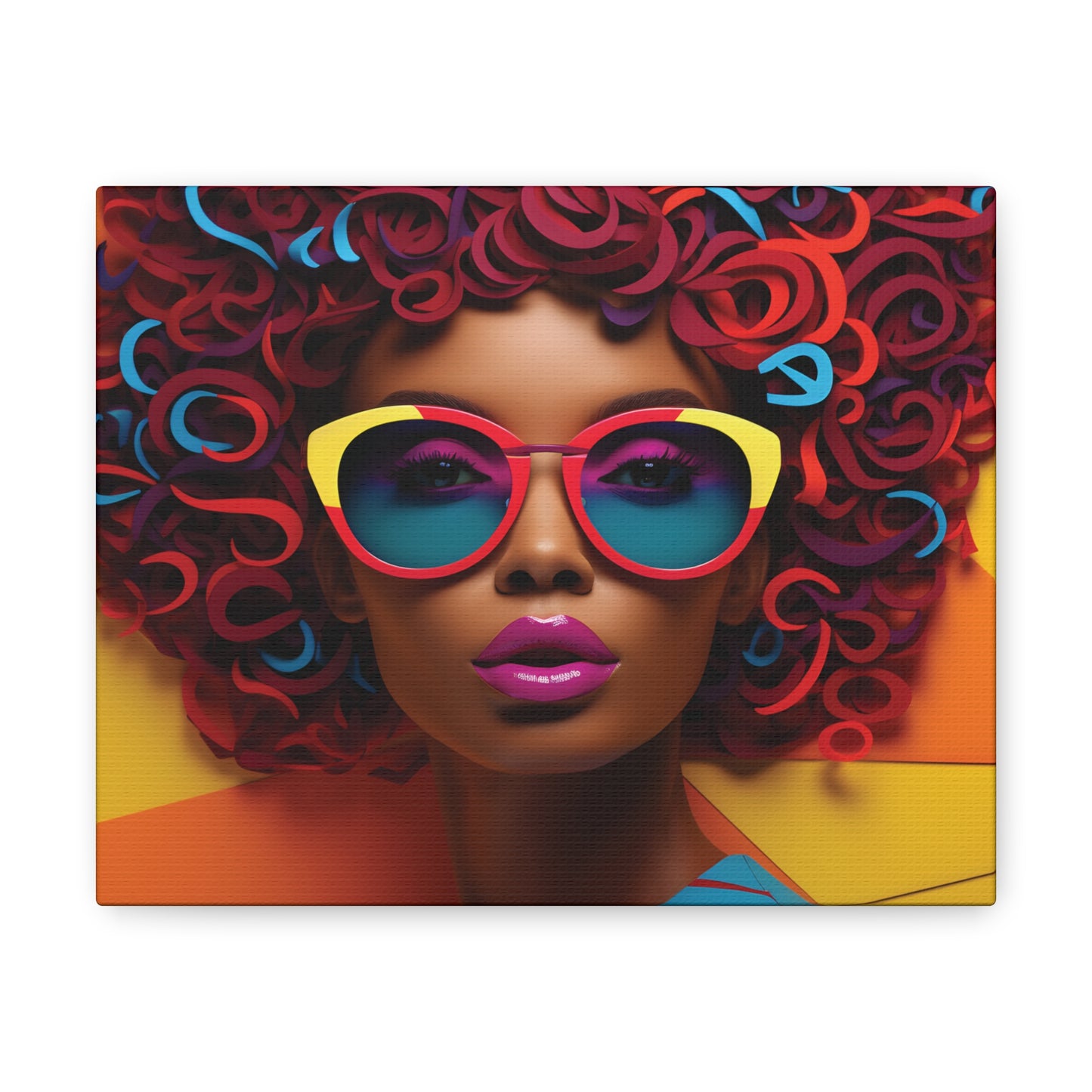 Chromatic Curls (Sable) - Canvas Print