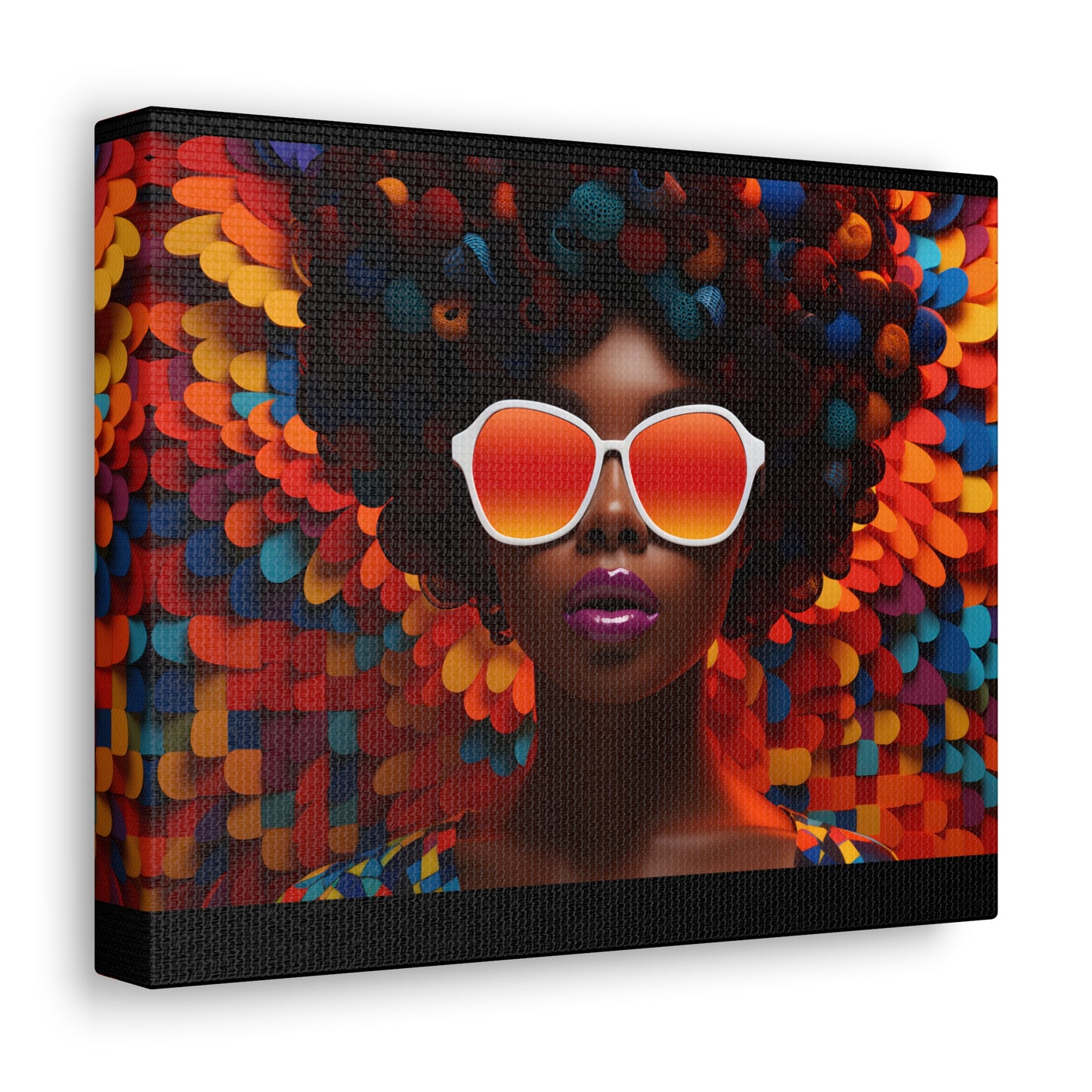 Chromatic Curls (Kiara) - Canvas Print