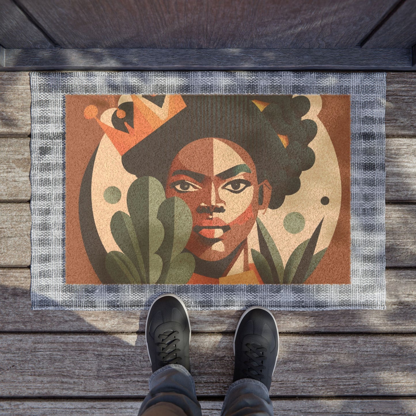 Crowned in Resilience Doormat