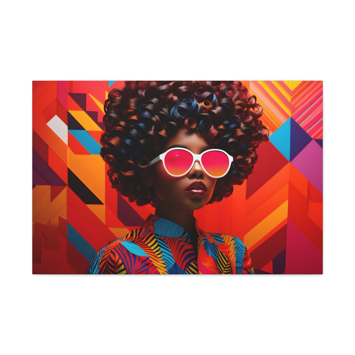 Chromatic Curls (Chantal) - Canvas Print