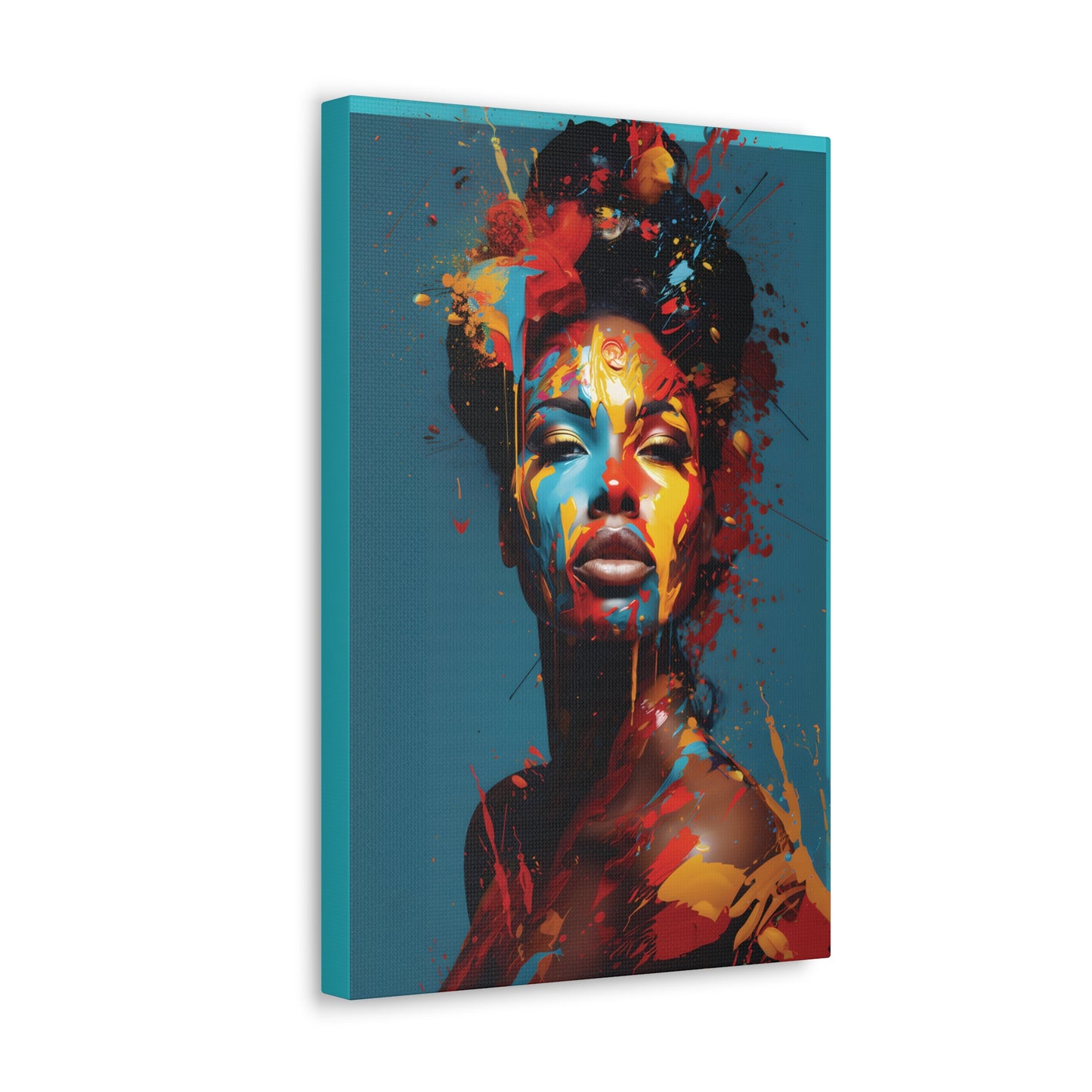 Splatter of Soul (Blu) - Canvas Print