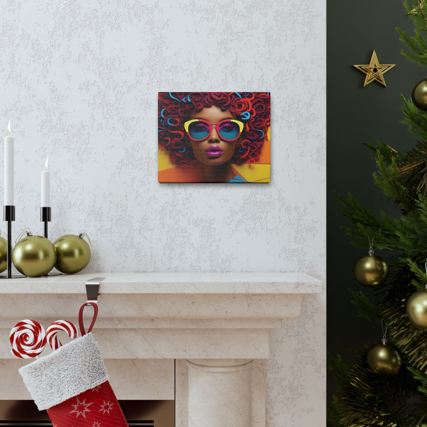 Chromatic Curls (Sable) - Canvas Print