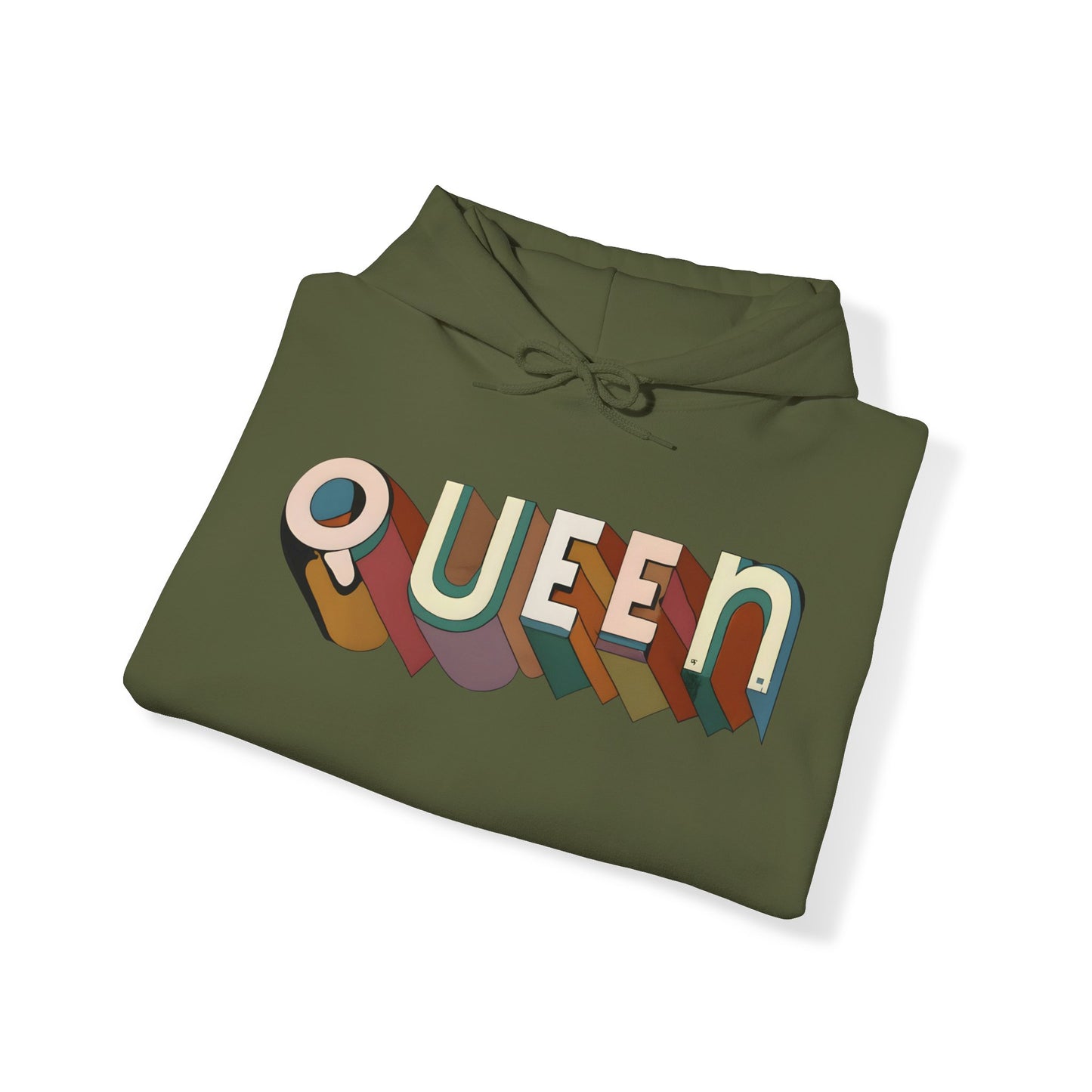 Queen (Disco Script) - Heavy Blend™ Hooded Sweatshirt