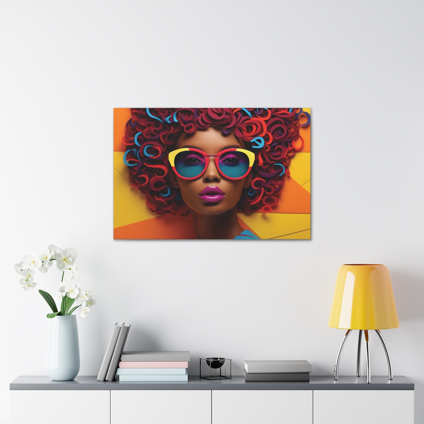 Chromatic Curls (Sable) - Canvas Print