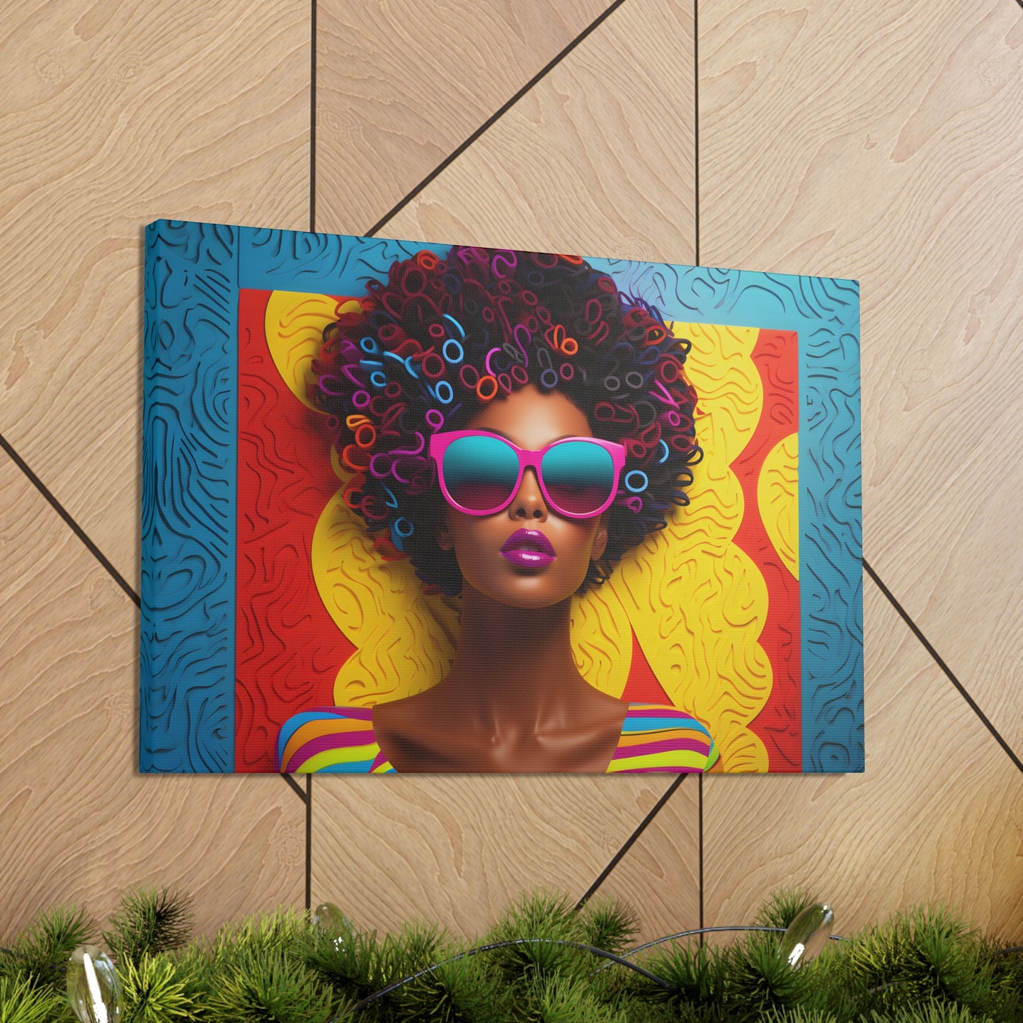 Chromatic Curls (Maliyah) - Canvas Print