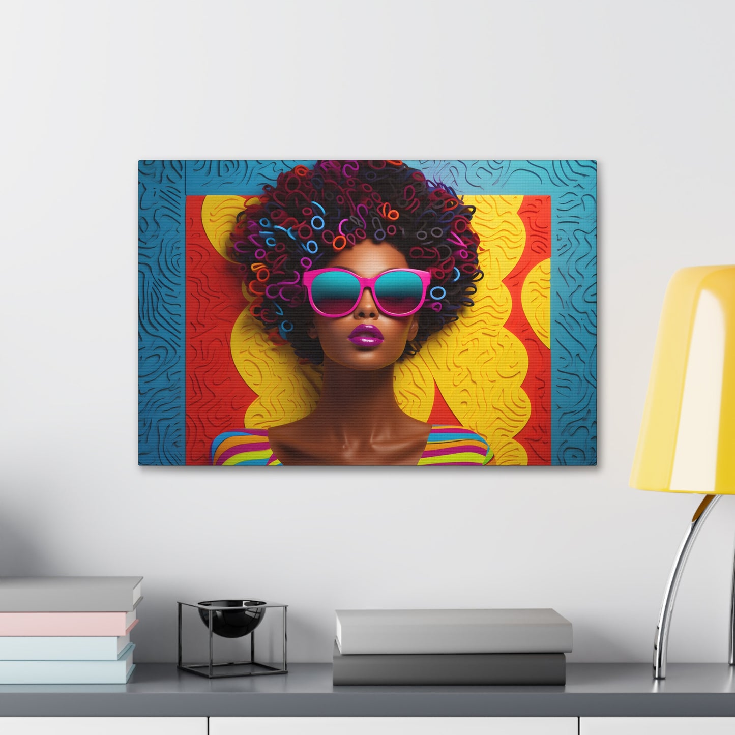 Chromatic Curls (Maliyah) - Canvas Print