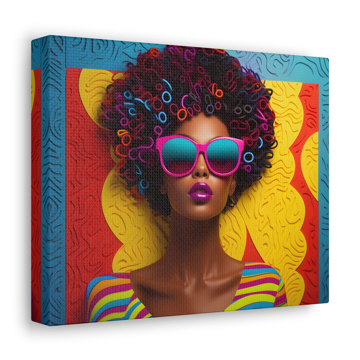 Chromatic Curls (Maliyah) - Canvas Print