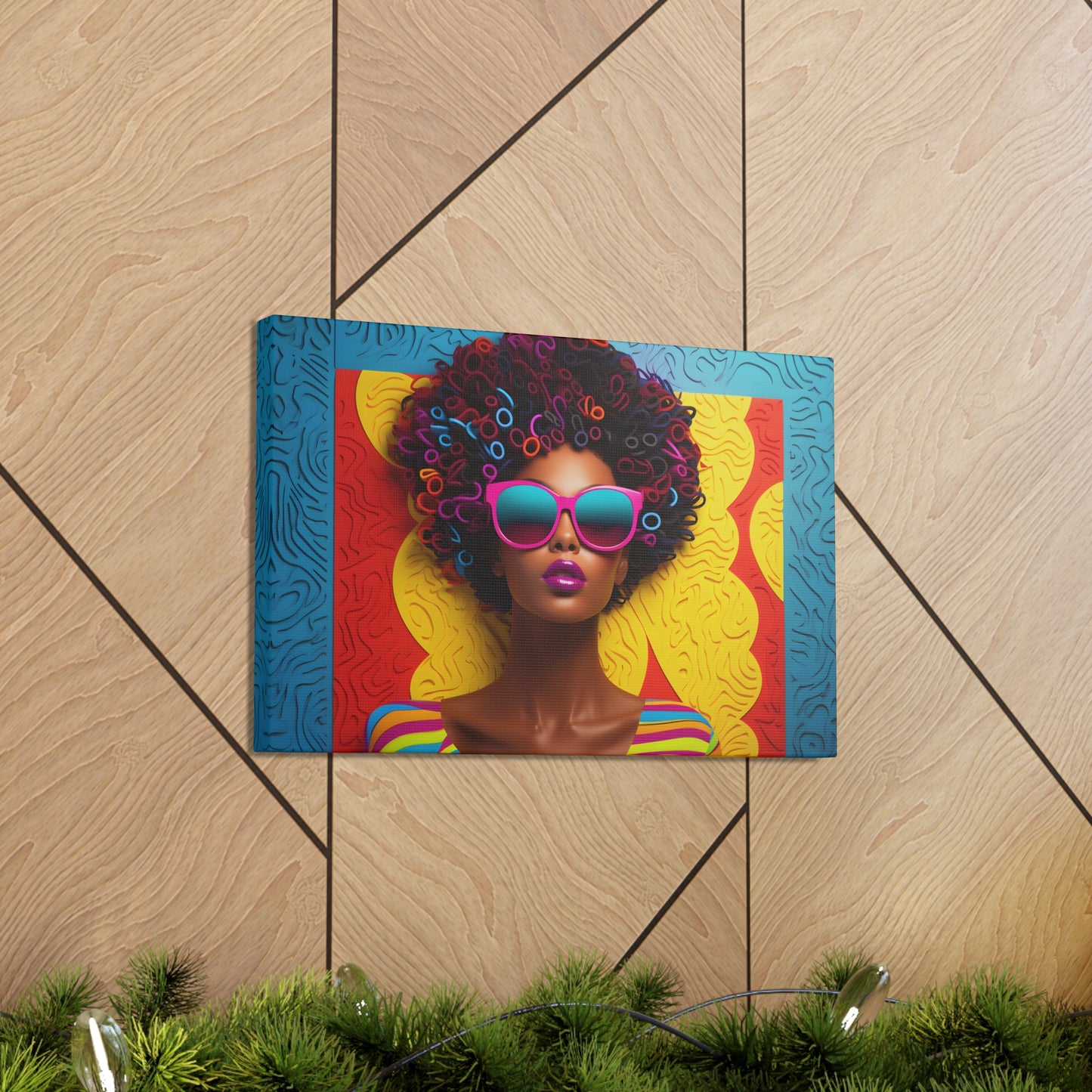 Chromatic Curls (Maliyah) - Canvas Print