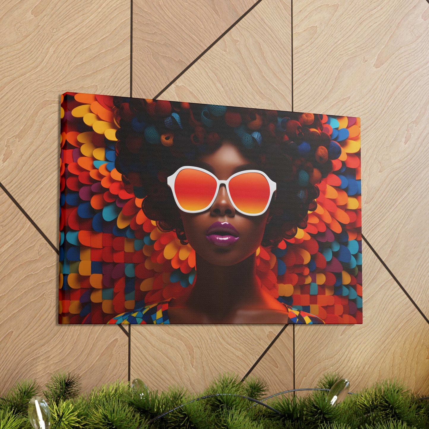 Chromatic Curls (Kiara) - Canvas Print