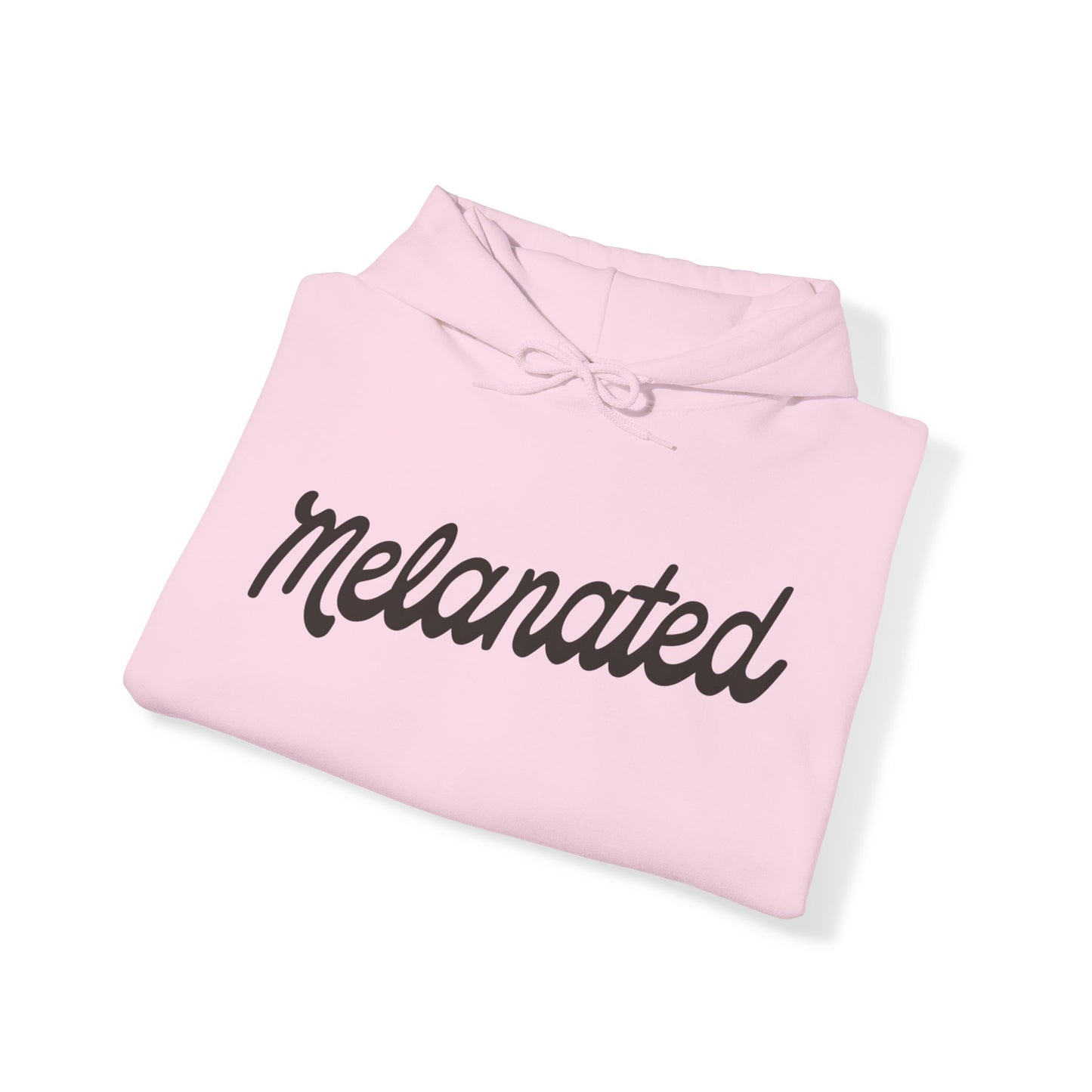 Melanated (Chocolate Text) - Unisex Heavy Blend™ Hooded Sweatshirt