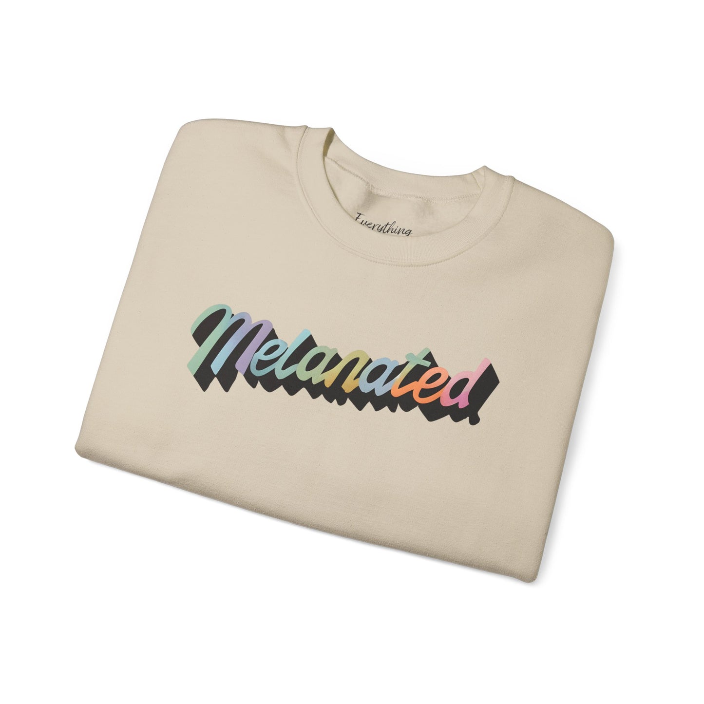 Melanated (Multicolor Text) - Unisex Heavy Blend™ Crewneck Sweatshirt