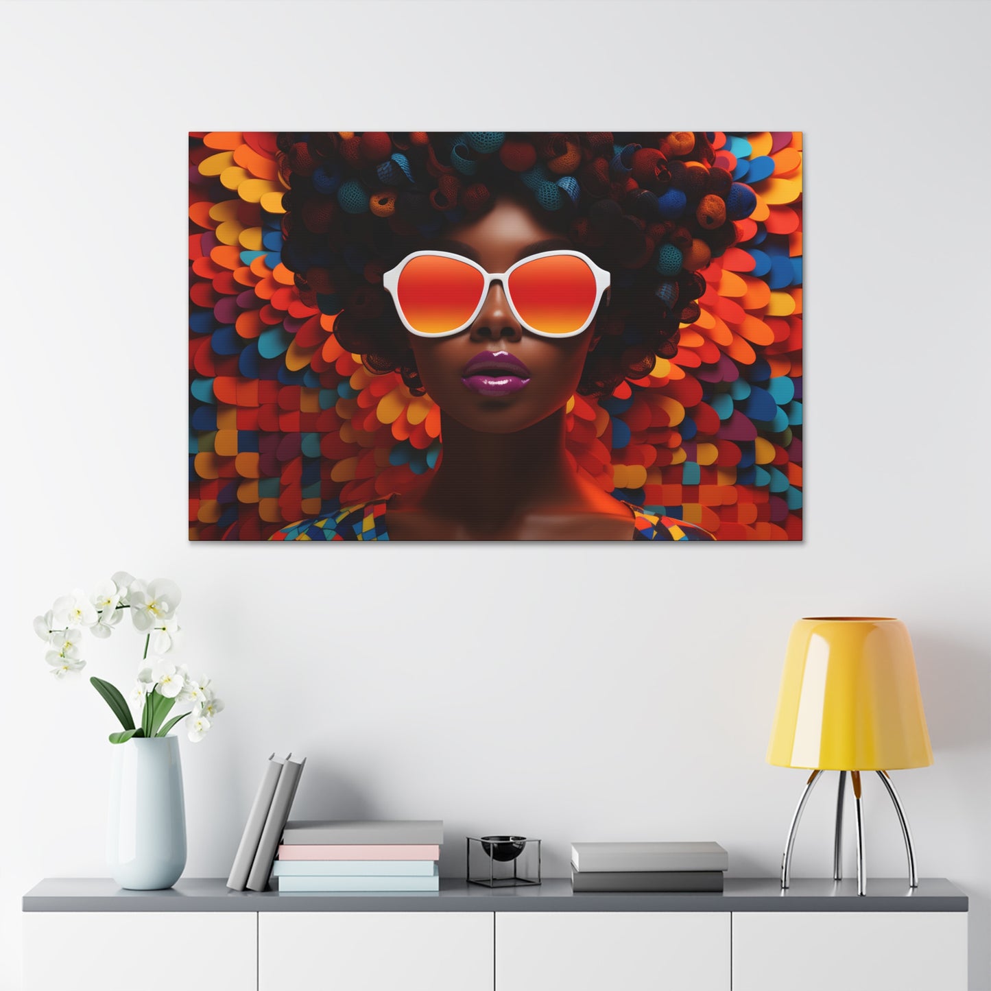 Chromatic Curls (Kiara) - Canvas Print