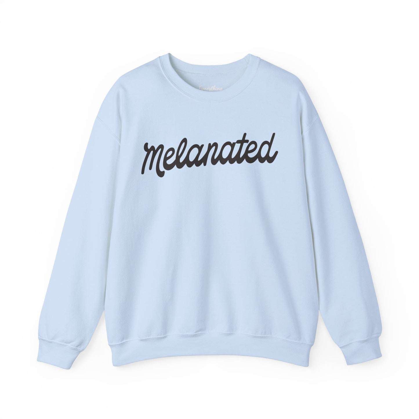 Melanated (Chocolate Text) - Unisex Heavy Blend™ Crewneck Sweatshirt