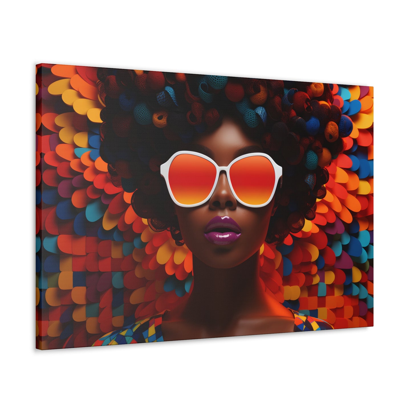 Chromatic Curls (Kiara) - Canvas Print