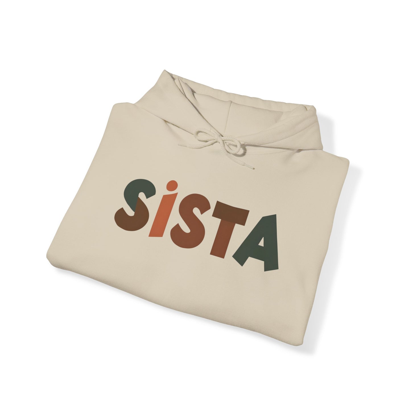 Sista (Multicolor Text) - Heavy Blend™ Hooded Sweatshirt