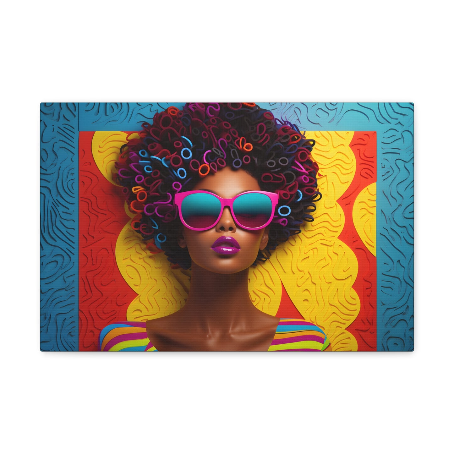 Chromatic Curls (Maliyah) - Canvas Print