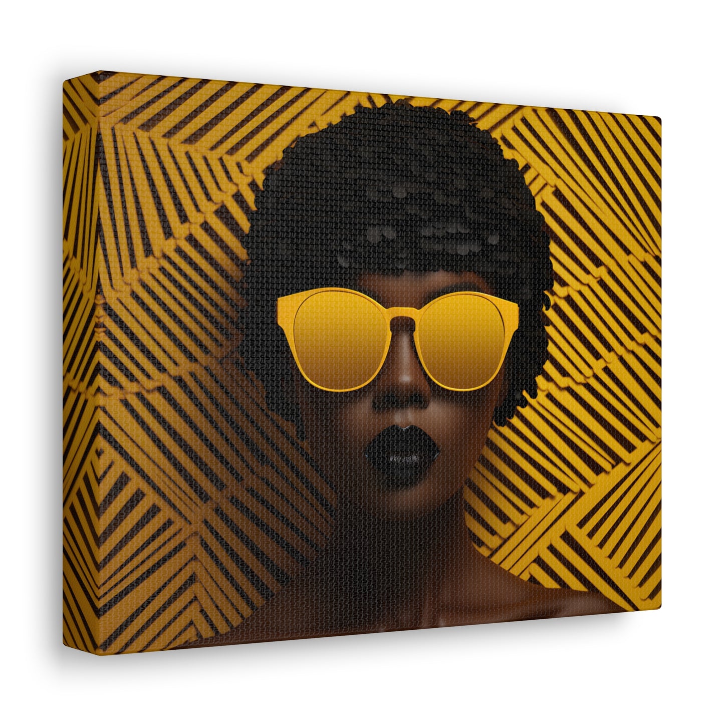 Chromatic Curls (Honey Bea) - Canvas Print