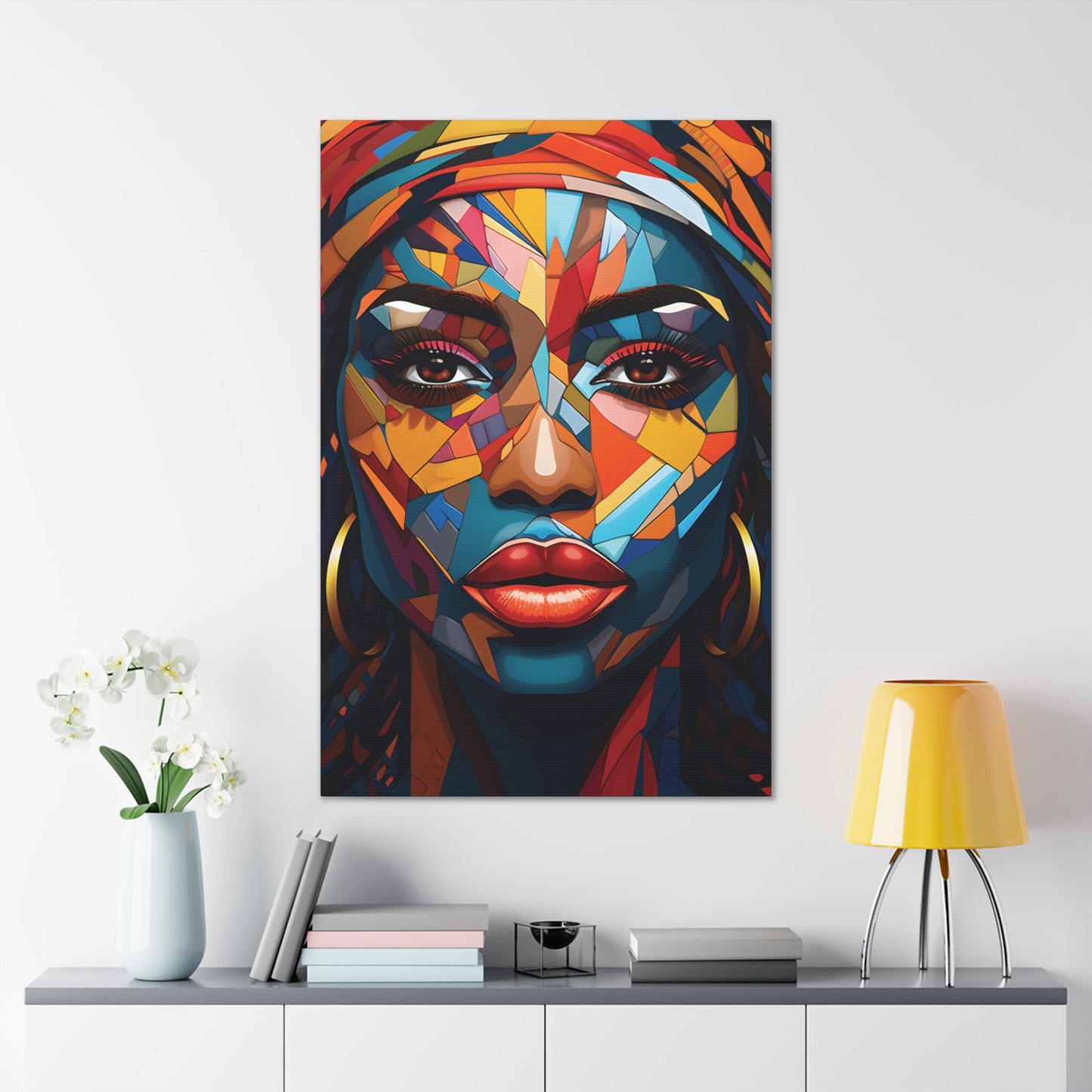 Melanated Mosaic (Amina) - Canvas Print