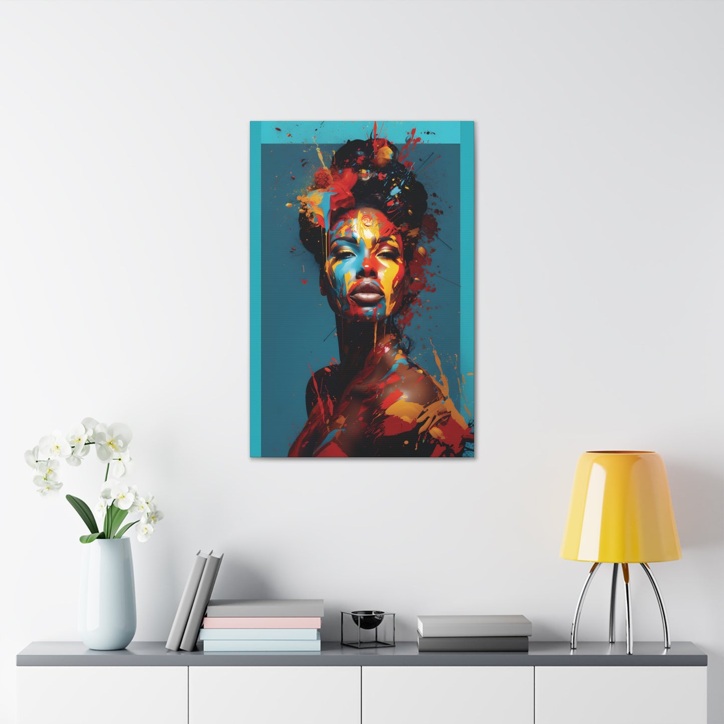 Splatter of Soul (Blu) - Canvas Print