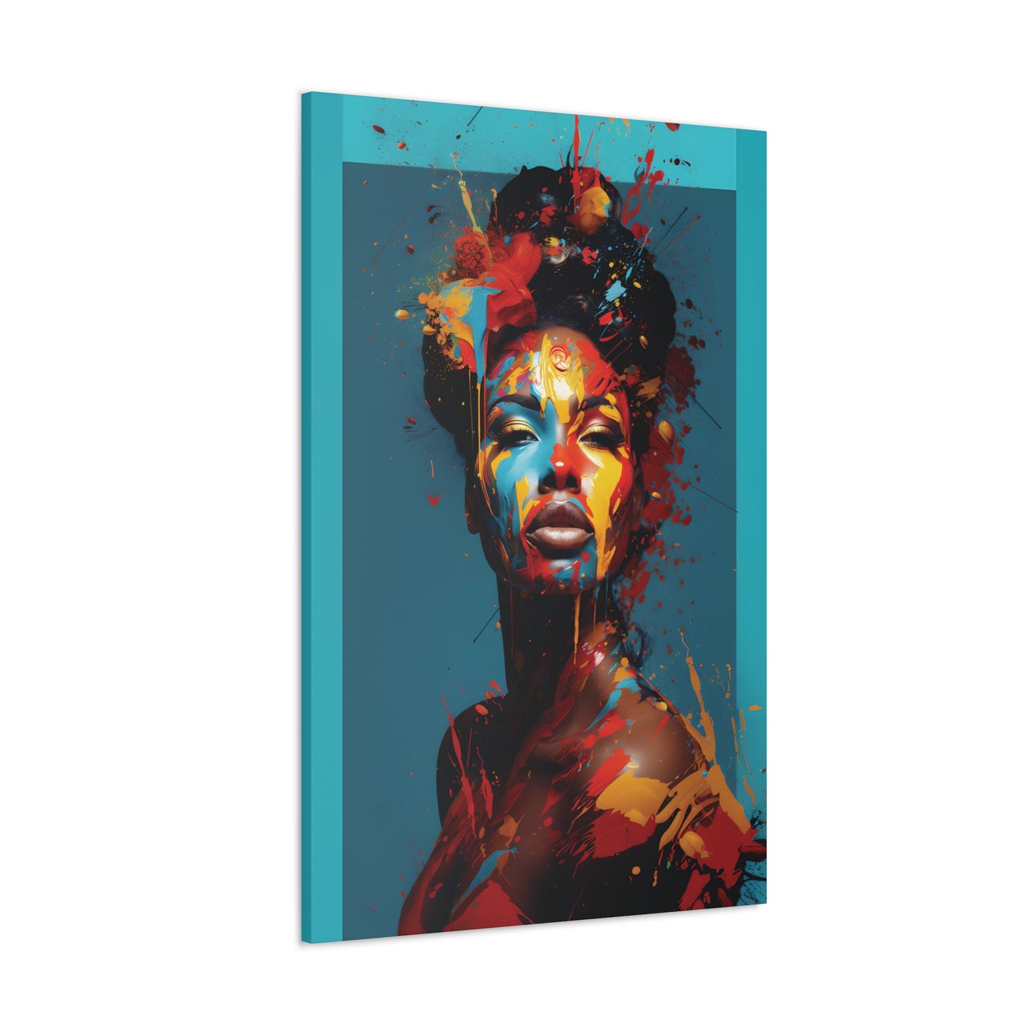 Splatter of Soul (Blu) - Canvas Print