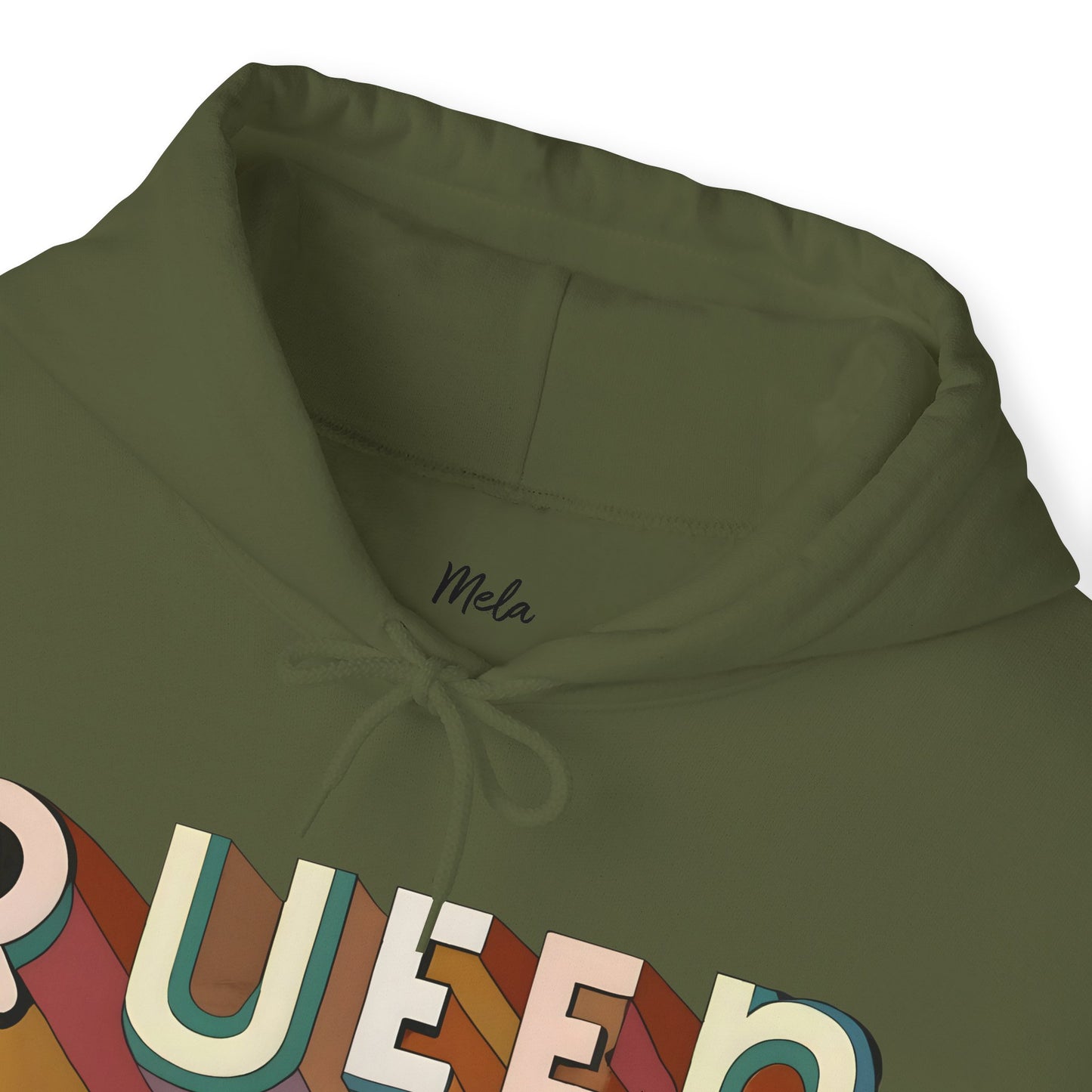 Queen (Disco Script) - Heavy Blend™ Hooded Sweatshirt