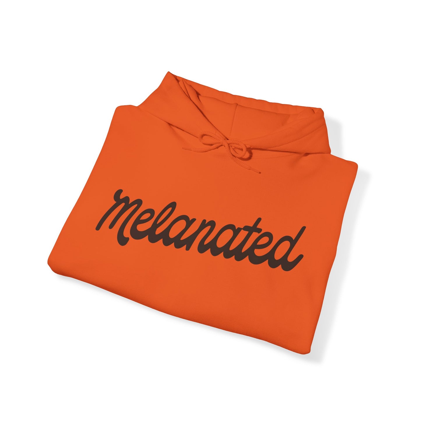 Melanated (Chocolate Text) - Unisex Heavy Blend™ Hooded Sweatshirt