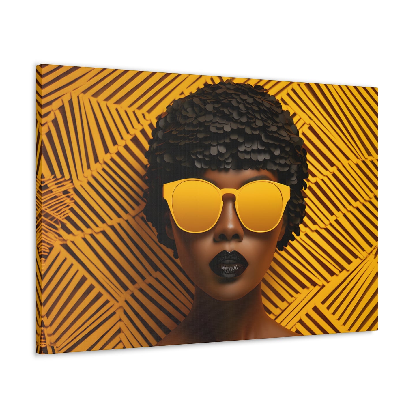 Chromatic Curls (Bea) - Canvas Print