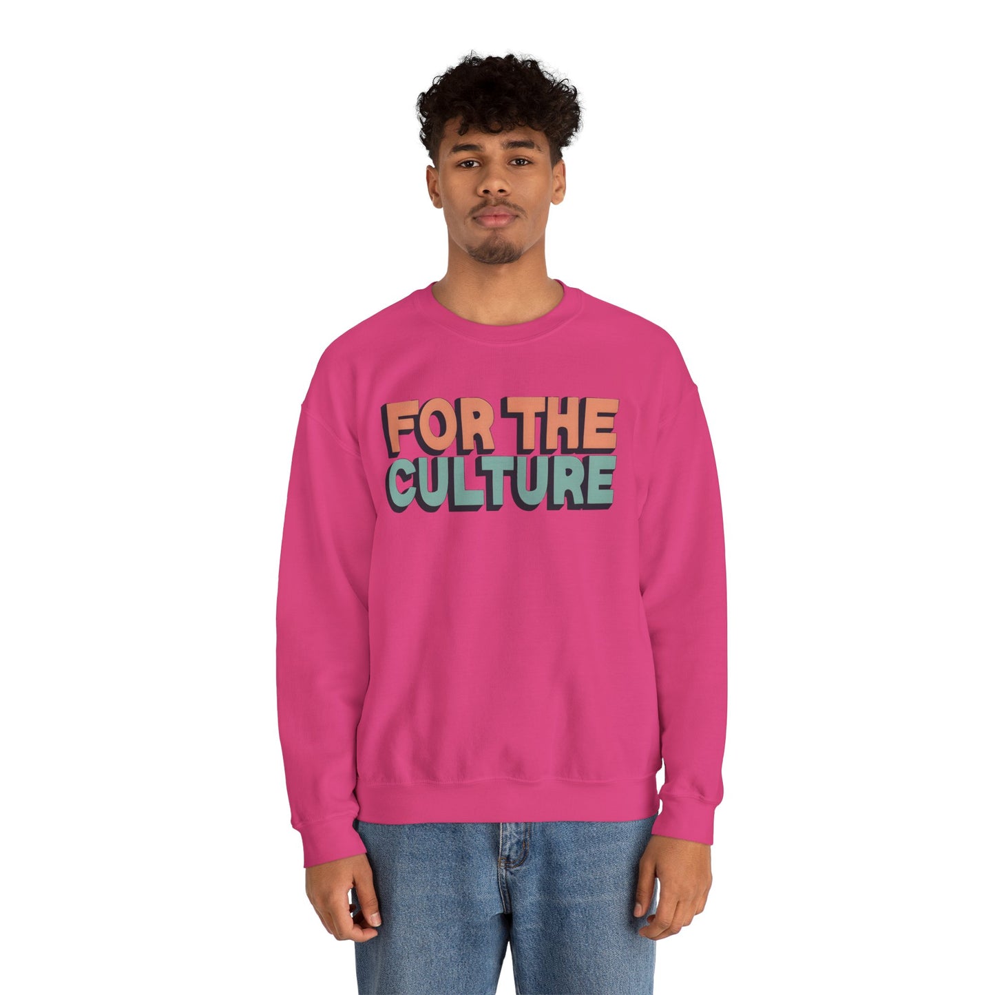 For The Culture (Multicolor Text) - Unisex Heavy Blend™ Crewneck Sweatshirt