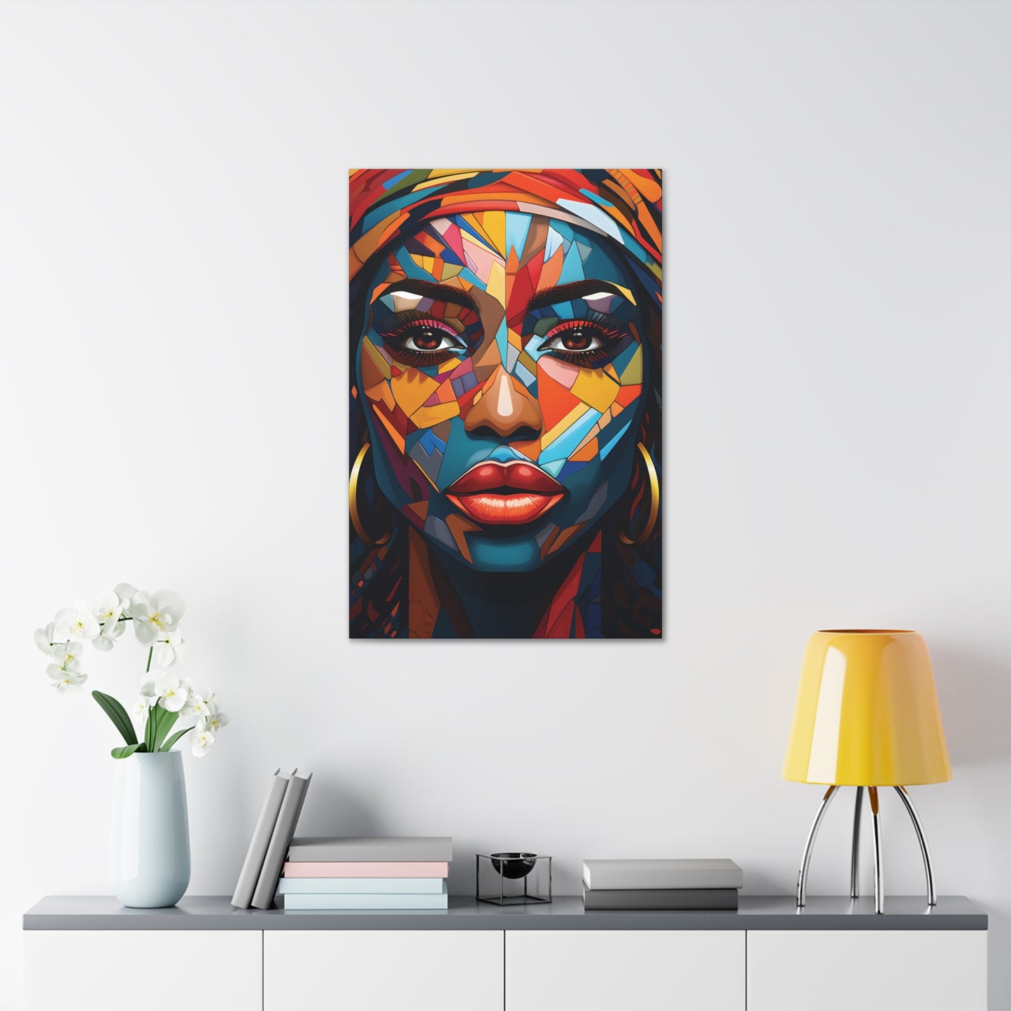 Melanated Mosaic (Amina) - Canvas Print