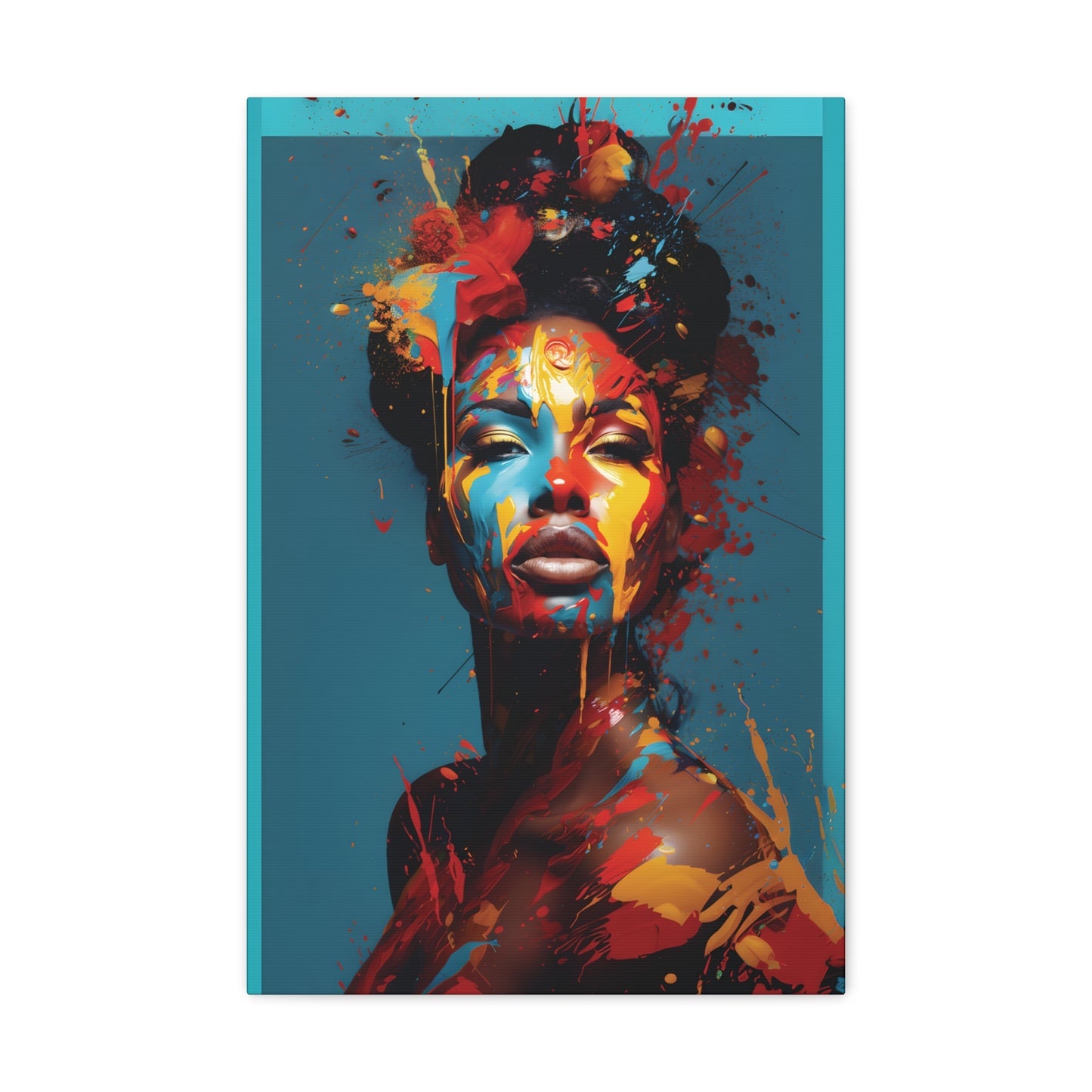 Splatter of Soul (Blu) - Canvas Print