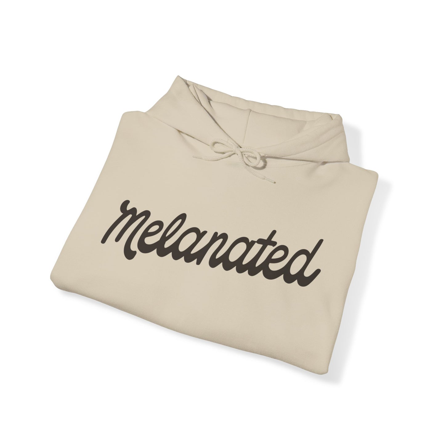 Melanated (Chocolate Text) - Unisex Heavy Blend™ Hooded Sweatshirt