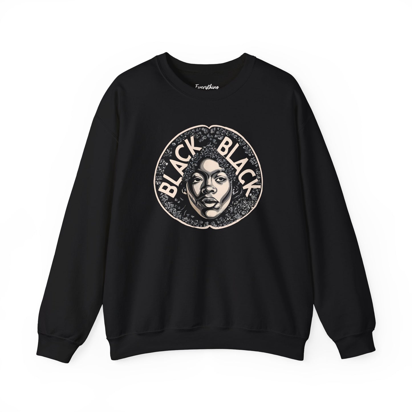 Black Black (Front Imagery) - Unisex Heavy Blend™ Crewneck Sweatshirt