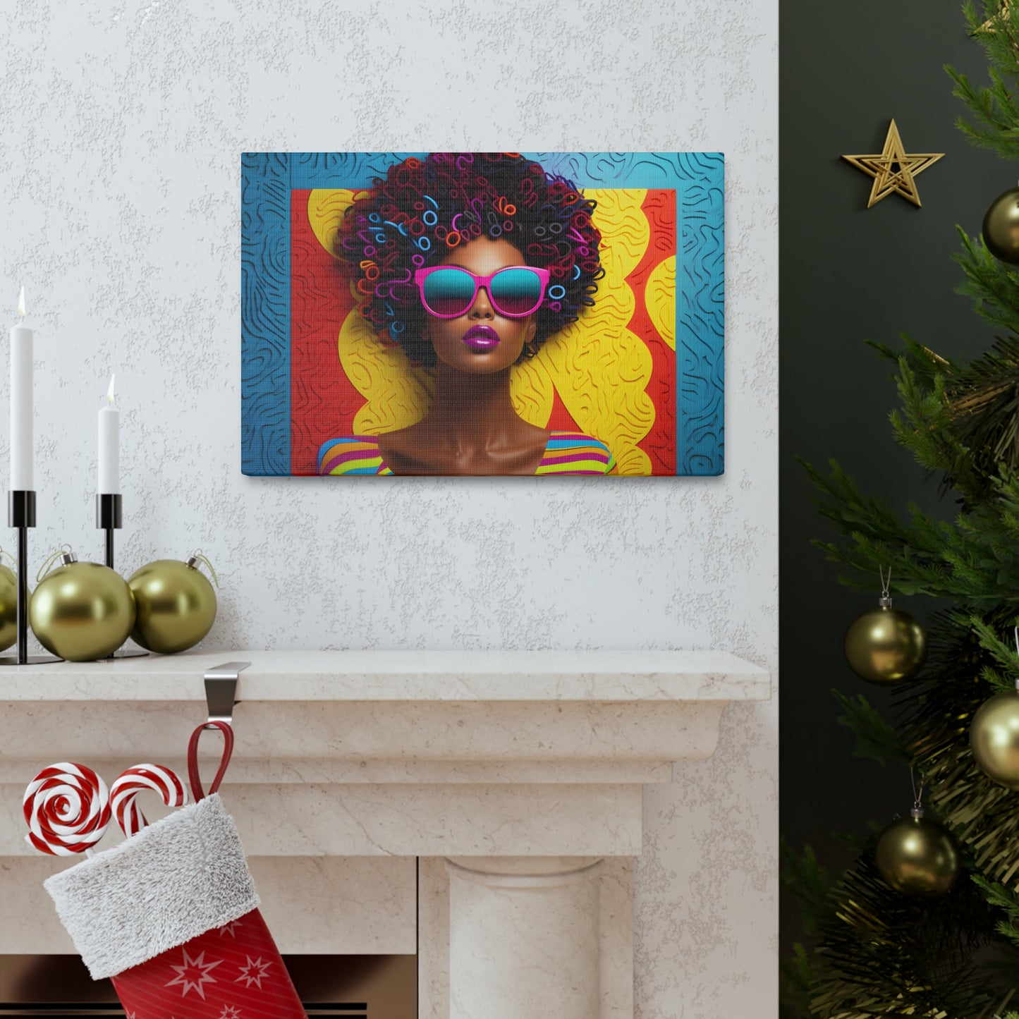 Chromatic Curls (Maliyah) - Canvas Print